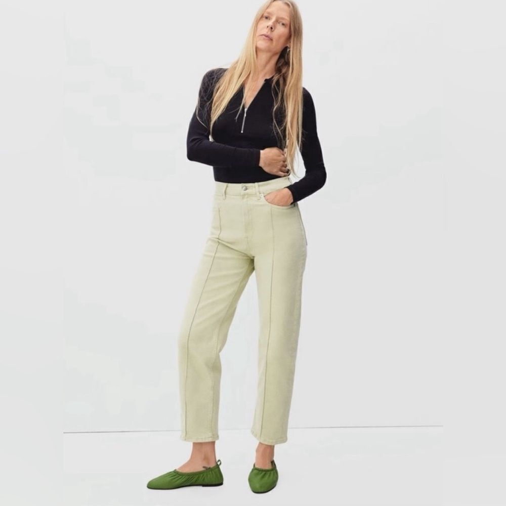 Everlane the way high jean green tea